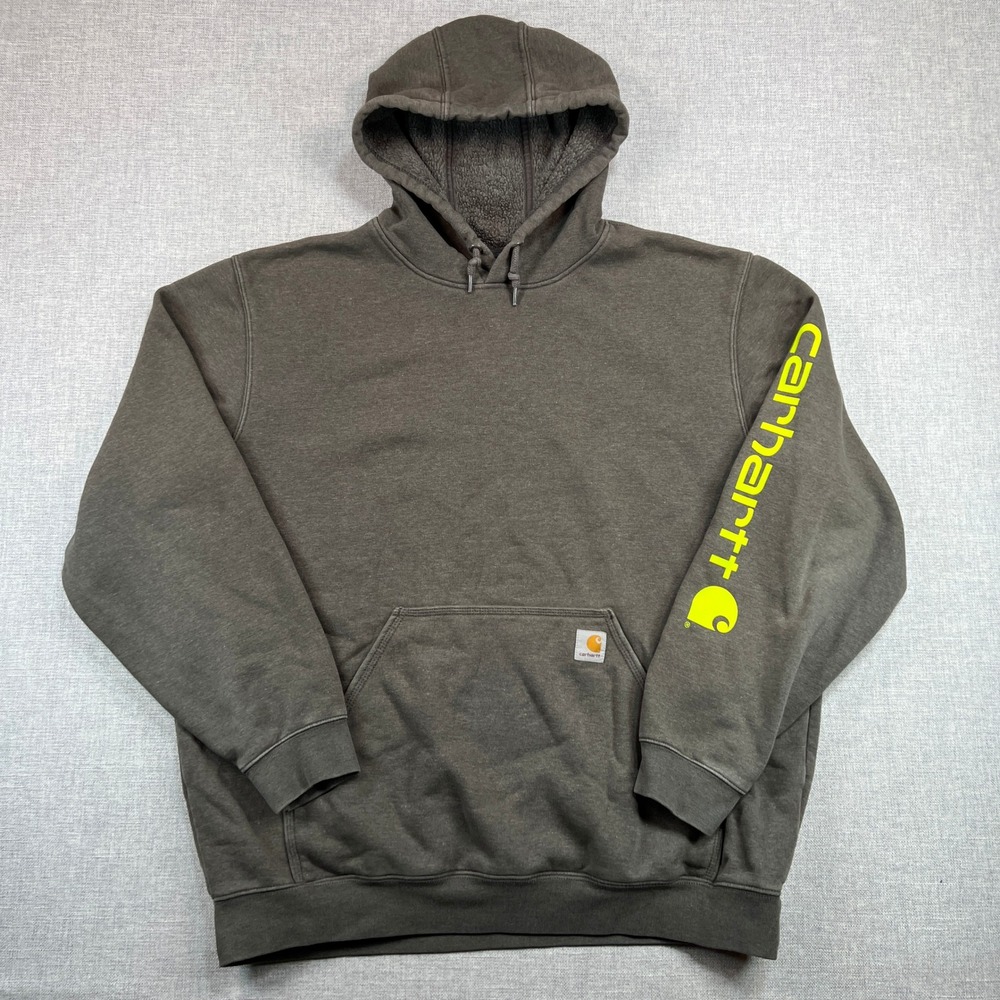 Carhartt Loose Fit Midweight Logo Sleeve Graphic Hoodie Sweatshirt Men XL K288